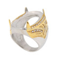 New indonesia gold ring stone stainless steel gothic engagement rings, finger ring mounts without stones